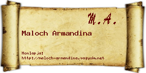 Maloch Armandina névjegykártya